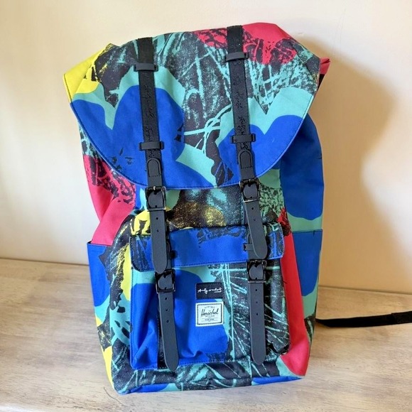 Herschel Little America Backpack Andy Warhol Limited Edition Art Print Bag - Picture 1 of 7